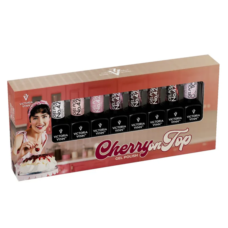 Victoria Vynn Salon Gellak 8-pack Cherry on Top 423 - 429 + On Top Top Coat
